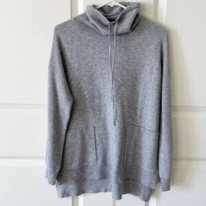 Foil Gray Merino Wool Blend Long Sleeve Oversized Tunic Sweater Size Small